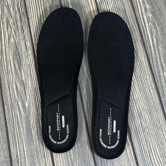 Rockport Men Walking Stability Sneakers Shoes‎ Black Leather Hook & Loop Sz 12W